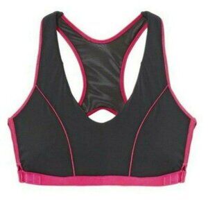 Marika Miracles Womens Bra Racer Back Uplift Sports Wire Free Plus Size 22 Black